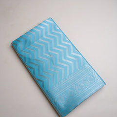 Leeche Cotton Blue Saree