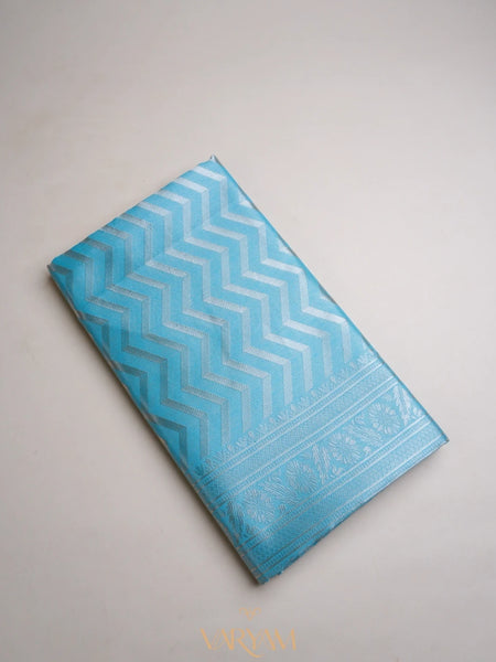 Leeche Cotton Blue Saree