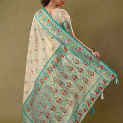 Kalista Linen Cream Saree