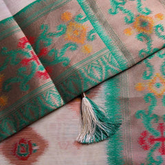 Kalista Linen Ice Green Saree