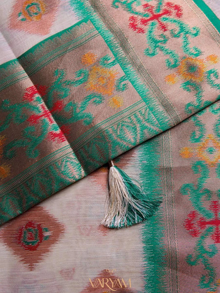 Kalista Linen Ice Green Saree