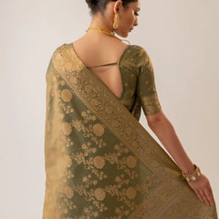 Ivona Silk Green Saree