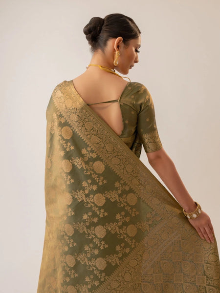 Ivona Silk Green Saree