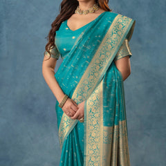 Fiona Silk Teal Saree