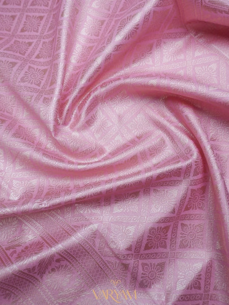 Leeche Cotton Baby Pink Saree