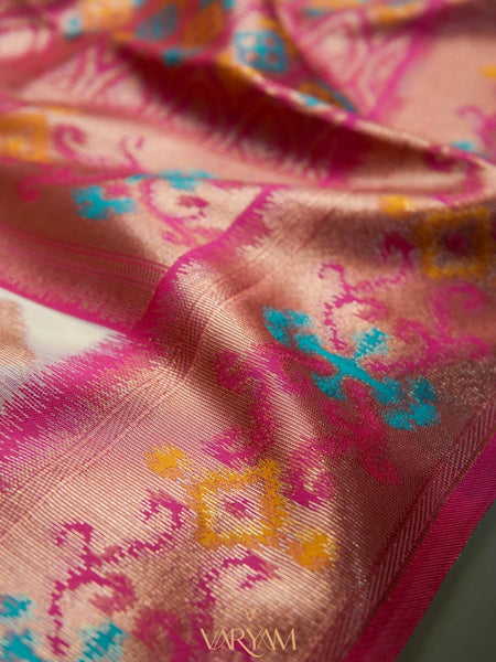 Kalista Linen Ice Pink Saree