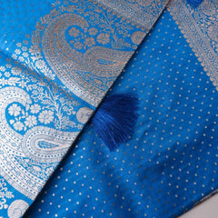 Zari Banarsi Silk Dark Blue Saree