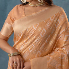 Shahi Cotton Peach Saree