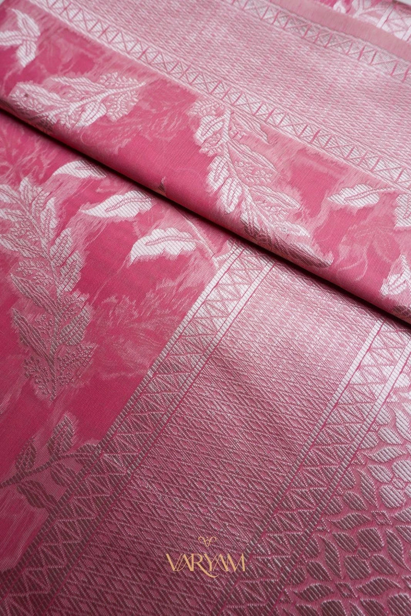 Mango Cotton Pink Saree