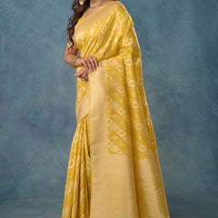 Shahi Cotton Yellow Saree