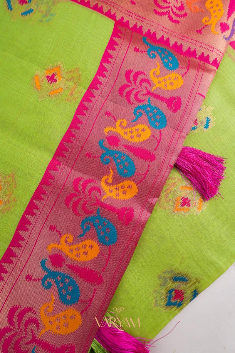 Kalista Linen Green Saree