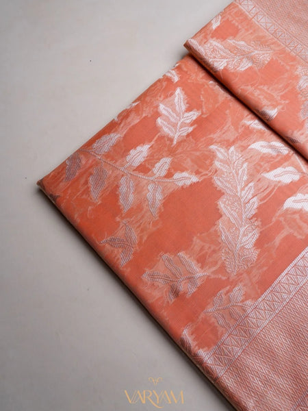 Mango Cotton Orange Saree