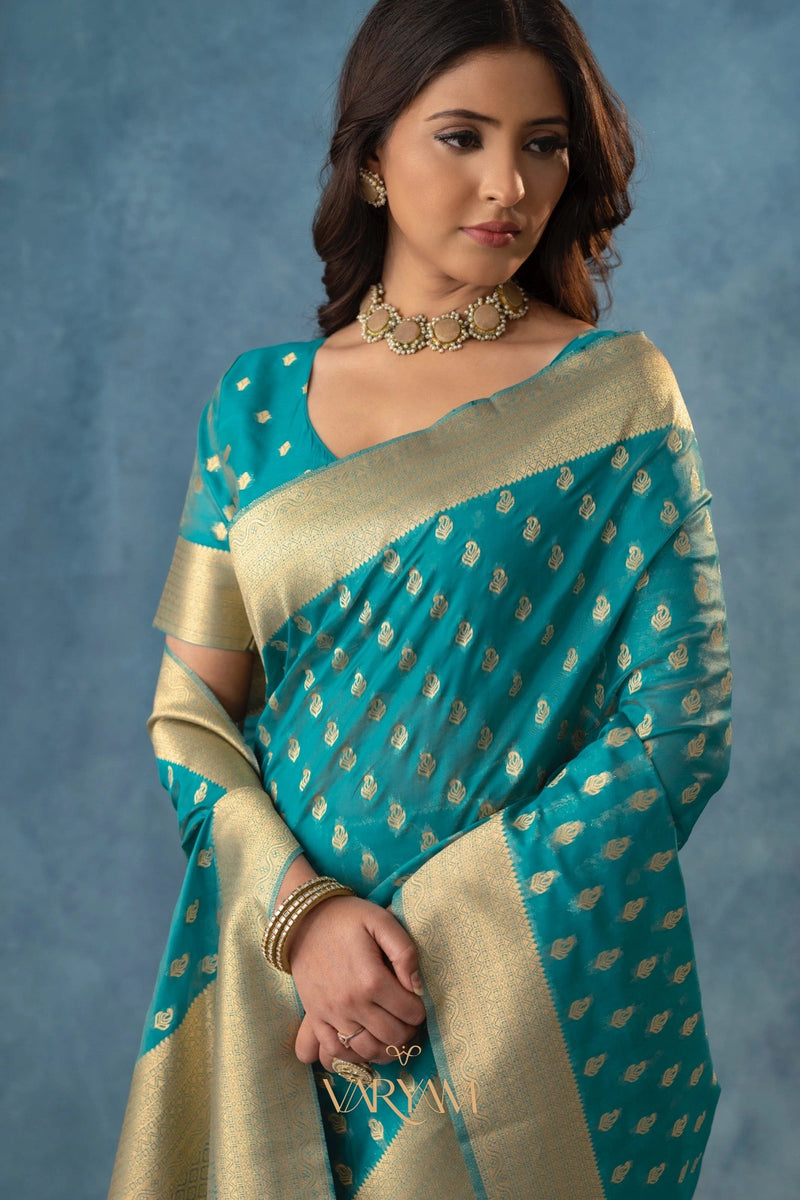 Fiona Silk Blue Saree