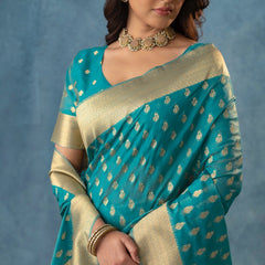 Fiona Silk Blue Saree