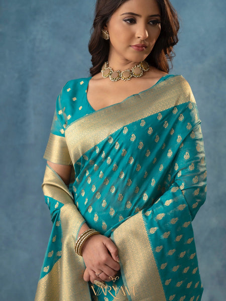 Fiona Silk Blue Saree