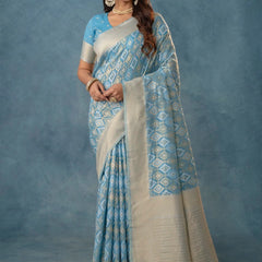 Shahi Cotton Blue Saree