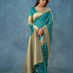 Fiona Silk Blue Saree