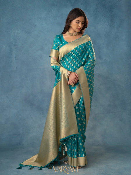 Fiona Silk Blue Saree
