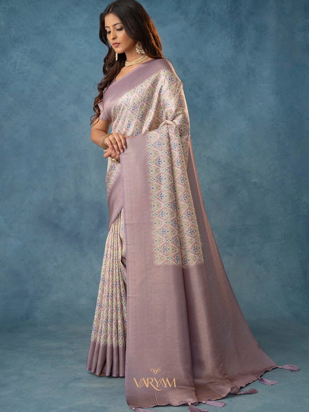 Solitaire Silk Purple Saree