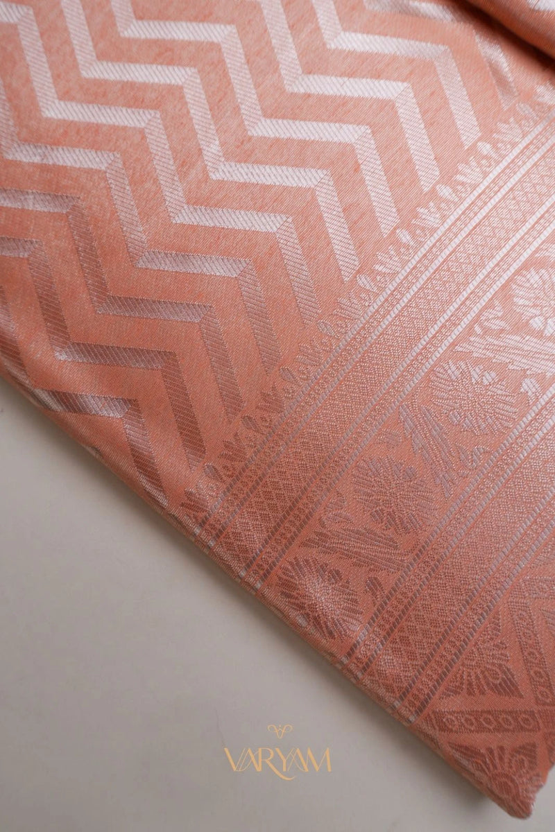 Leeche Cotton Orange Saree