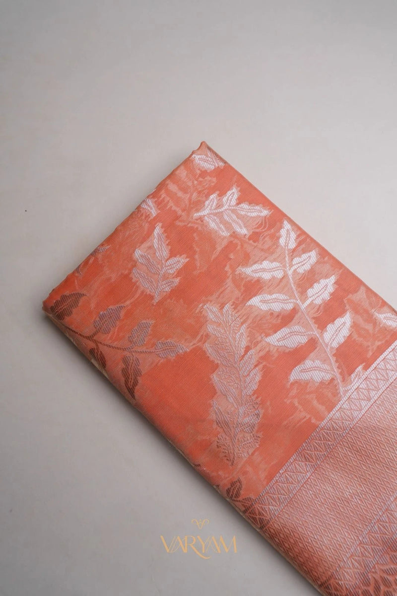 Mango Cotton Orange Saree