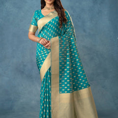 Fiona Silk Blue Saree