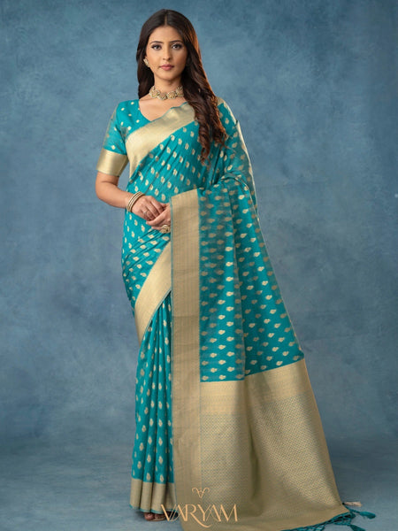 Fiona Silk Blue Saree