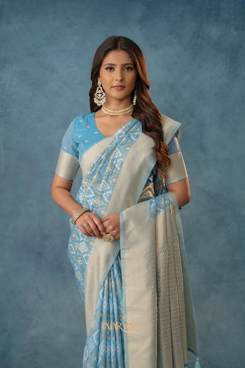 Shahi Cotton Blue Saree