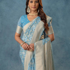 Shahi Cotton Blue Saree