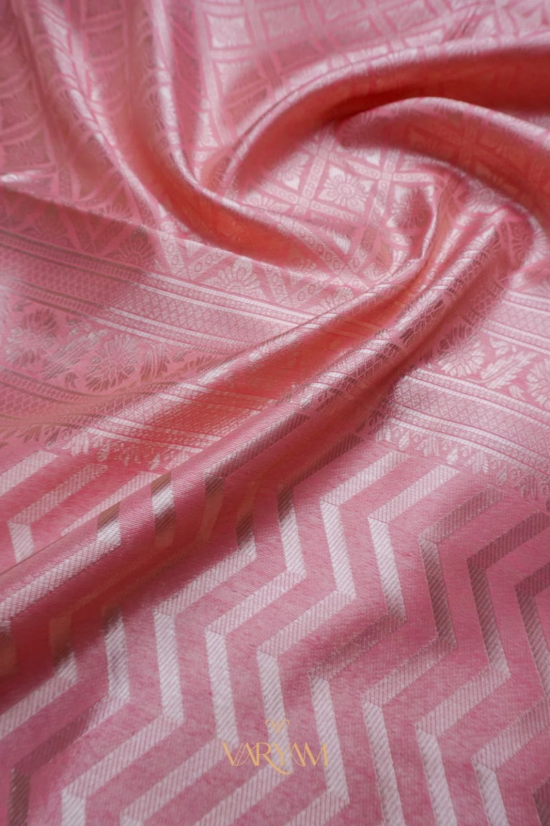 Leeche Cotton Pink Saree