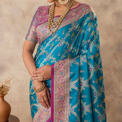 Gadwal Silk Blue Saree