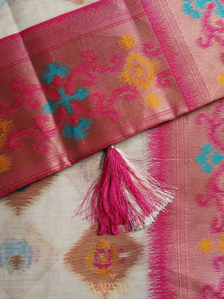 Kalista Linen Ice Pink Saree