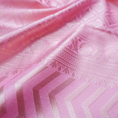 Leeche Cotton Baby Pink Saree