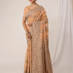 Sindoor Cotton Orange Saree