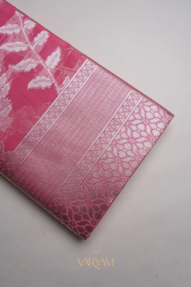 Mango Cotton Pink Saree