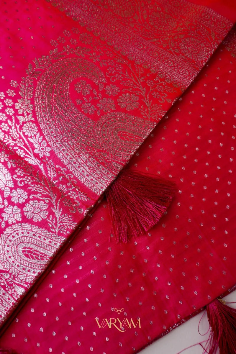 Zari Banarsi Silk Pink Saree