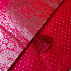 Zari Banarsi Silk Pink Saree