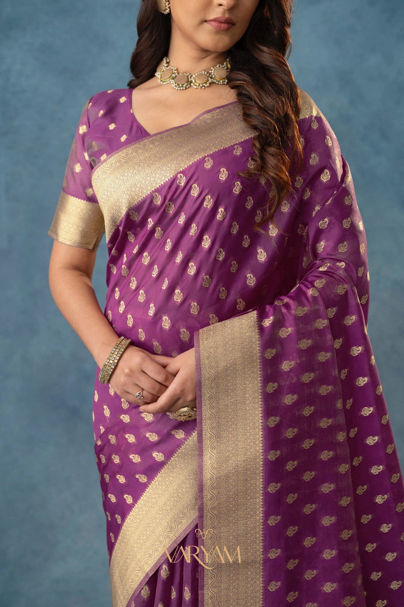 Fiona Silk Purple Saree