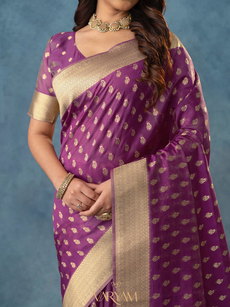 Fiona Silk Purple Saree