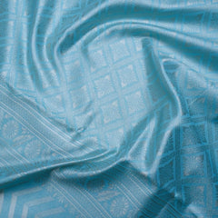 Leeche Cotton Blue Saree