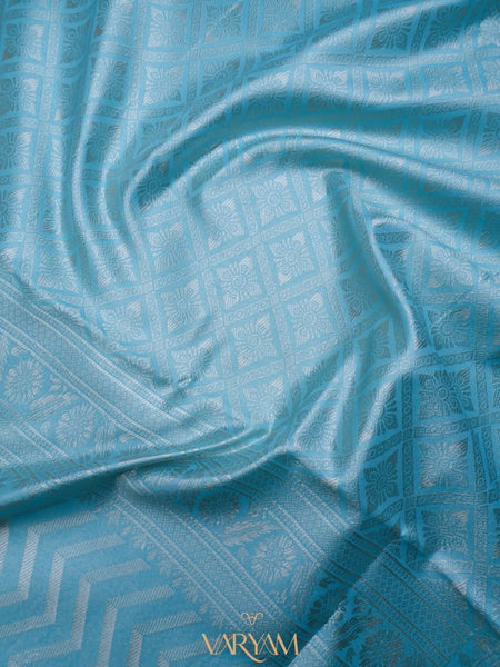 Leeche Cotton Blue Saree