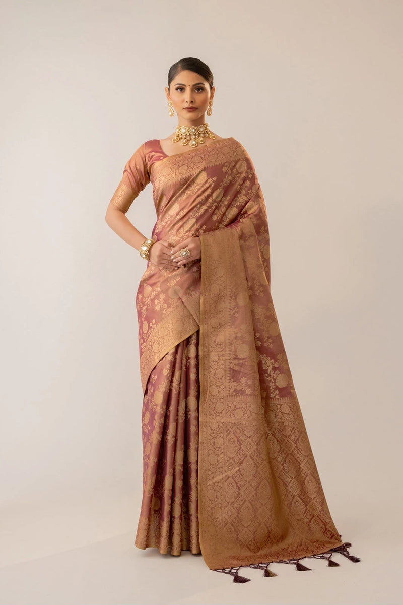 Ivona Silk Purple Saree