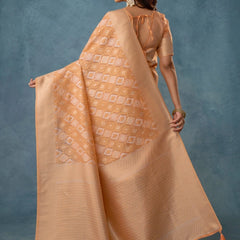 Shahi Cotton Peach Saree