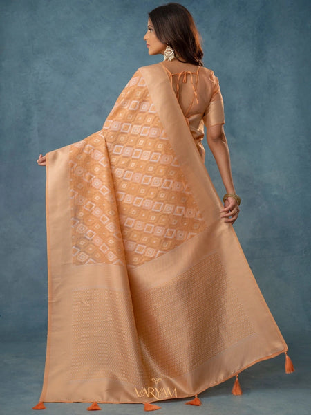 Shahi Cotton Peach Saree