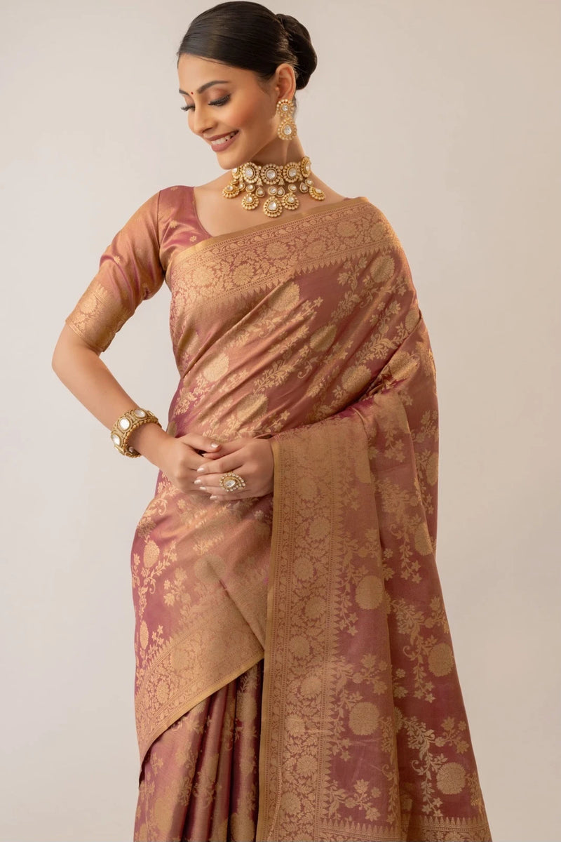 Ivona Silk Purple Saree