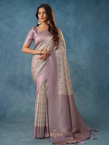 Solitaire Silk Purple Saree