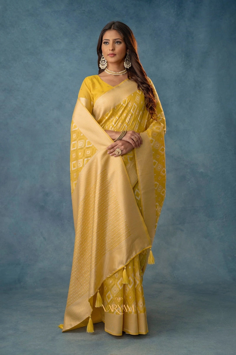 Shahi Cotton Yellow Saree