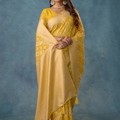 Shahi Cotton Yellow Saree