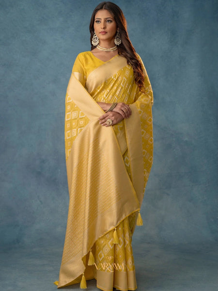 Shahi Cotton Yellow Saree