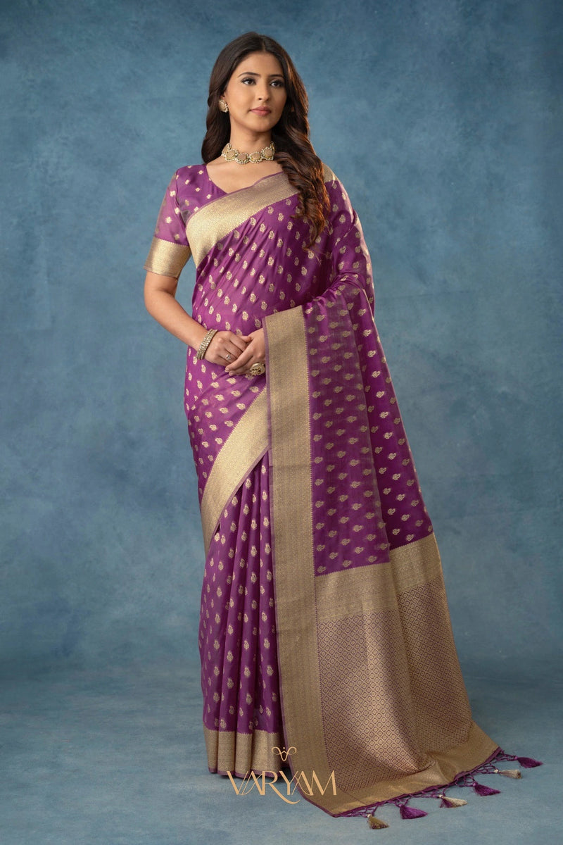 Fiona Silk Purple Saree